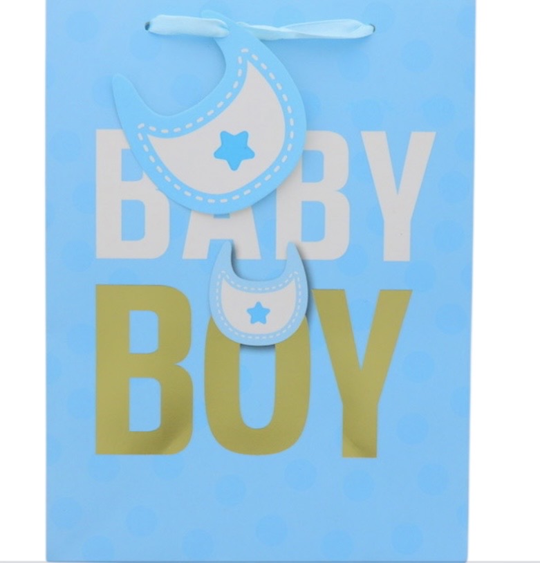 BLUE BABY BOY SMALL GIFT BAG  